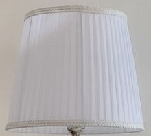 Абажур для торшера Мелодия Света Белый с окантовкой картинка 